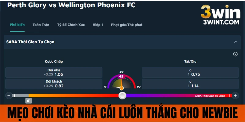 Kinh nghiệm chọn tỷ lệ kèo nhà cái 3WIN cho newbie